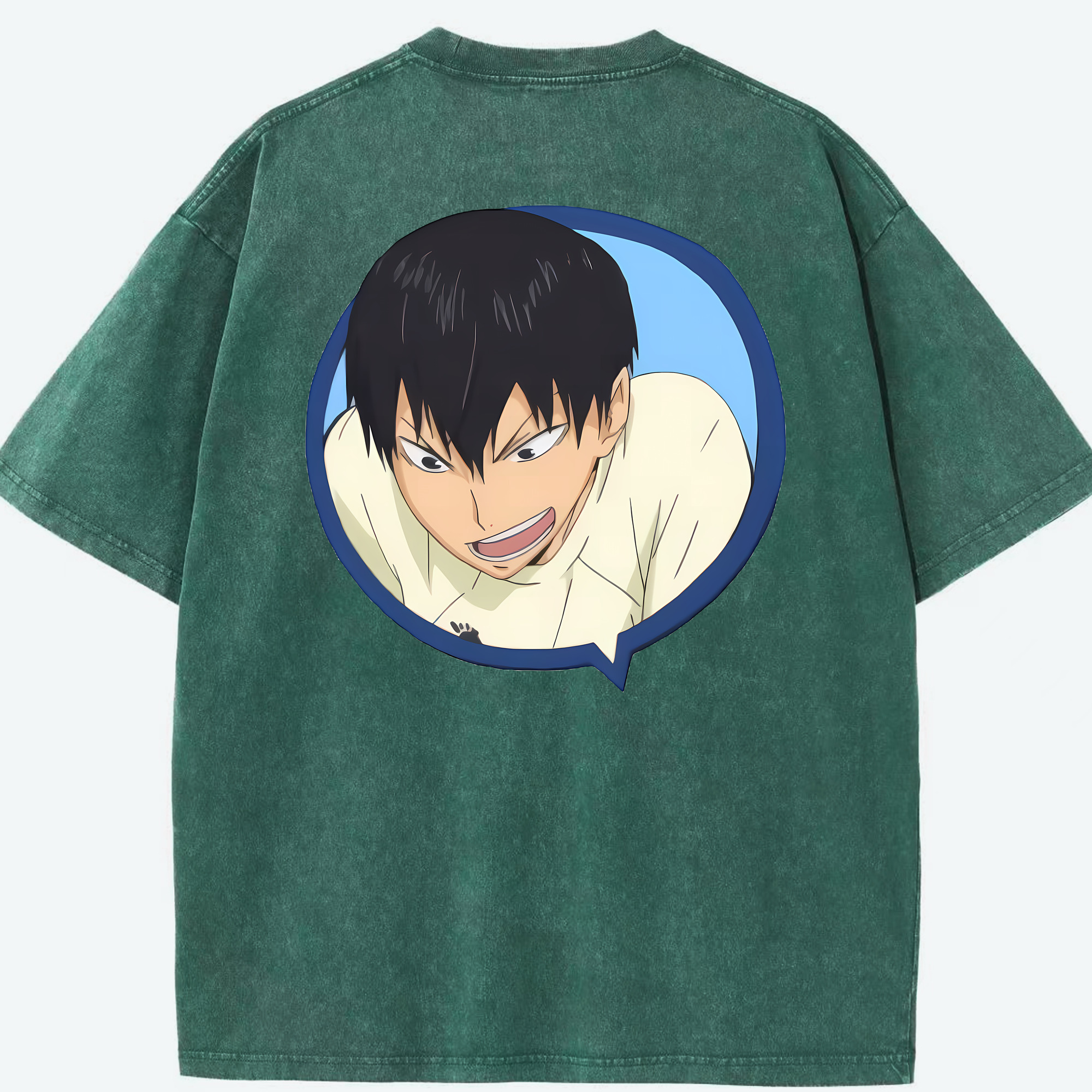 （画像用） ハイキュー!! Haikyu!! 綿100% ヴィンテージ風 半袖Tシャツ（背面プリント）